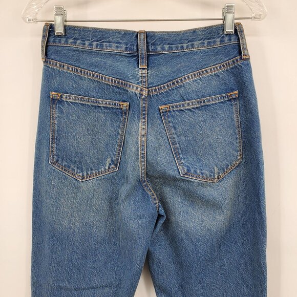 J. Crew Premium Edition High Rise Straight Button Fly Denim Jeans 25 - Picture 11 of 12